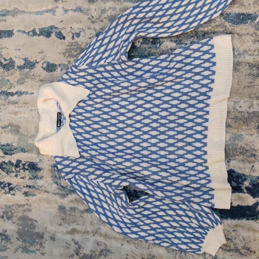Shein blue and beige Sweater
